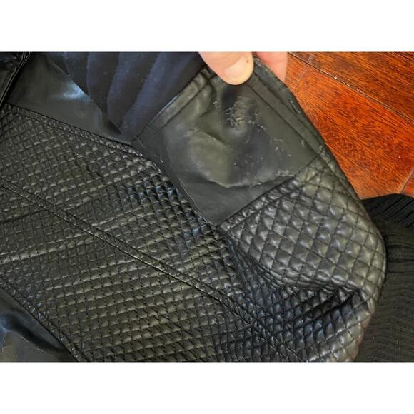 Armani Exchange leather jacket size large, has some damage as shown in pics - Picture 14 of 16